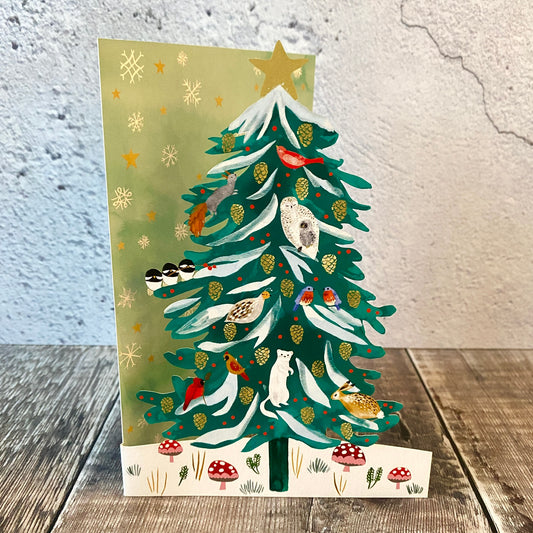 Christmas Conifer Lasercut Christmas Card by Katie Vernon GCX963