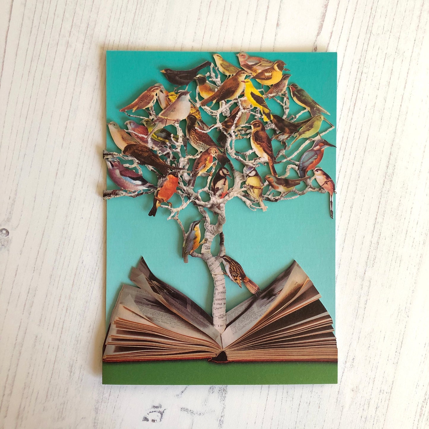 Bird Tree - Scissors Paper Tree Lasercut Card GC2092