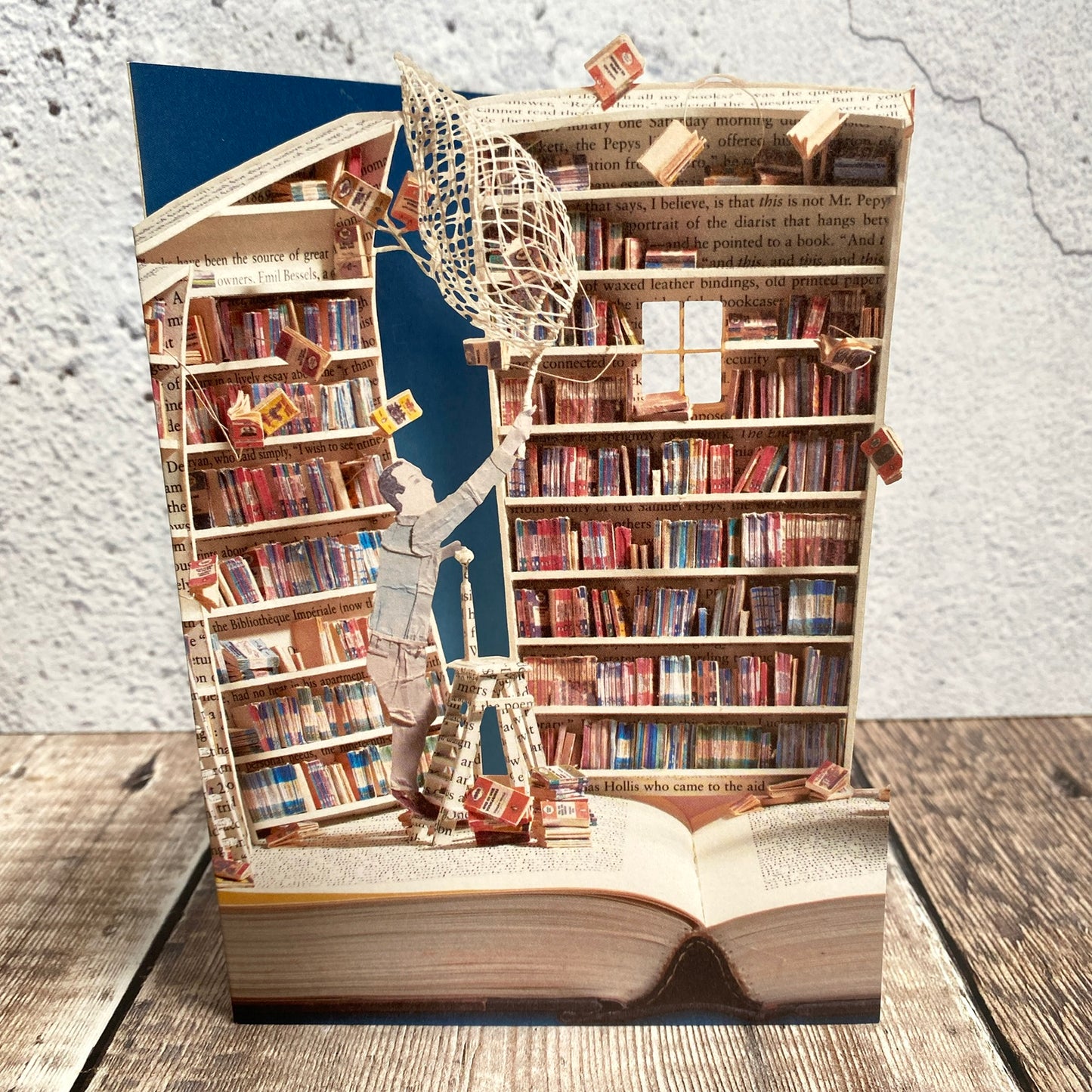 The Book Collector - Scissors Paper Tree Lasercut Card,  Su Blackwell GC2069