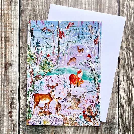 Wild Winters Song Woodland Animals Mini Advent Calendar Card ACC106