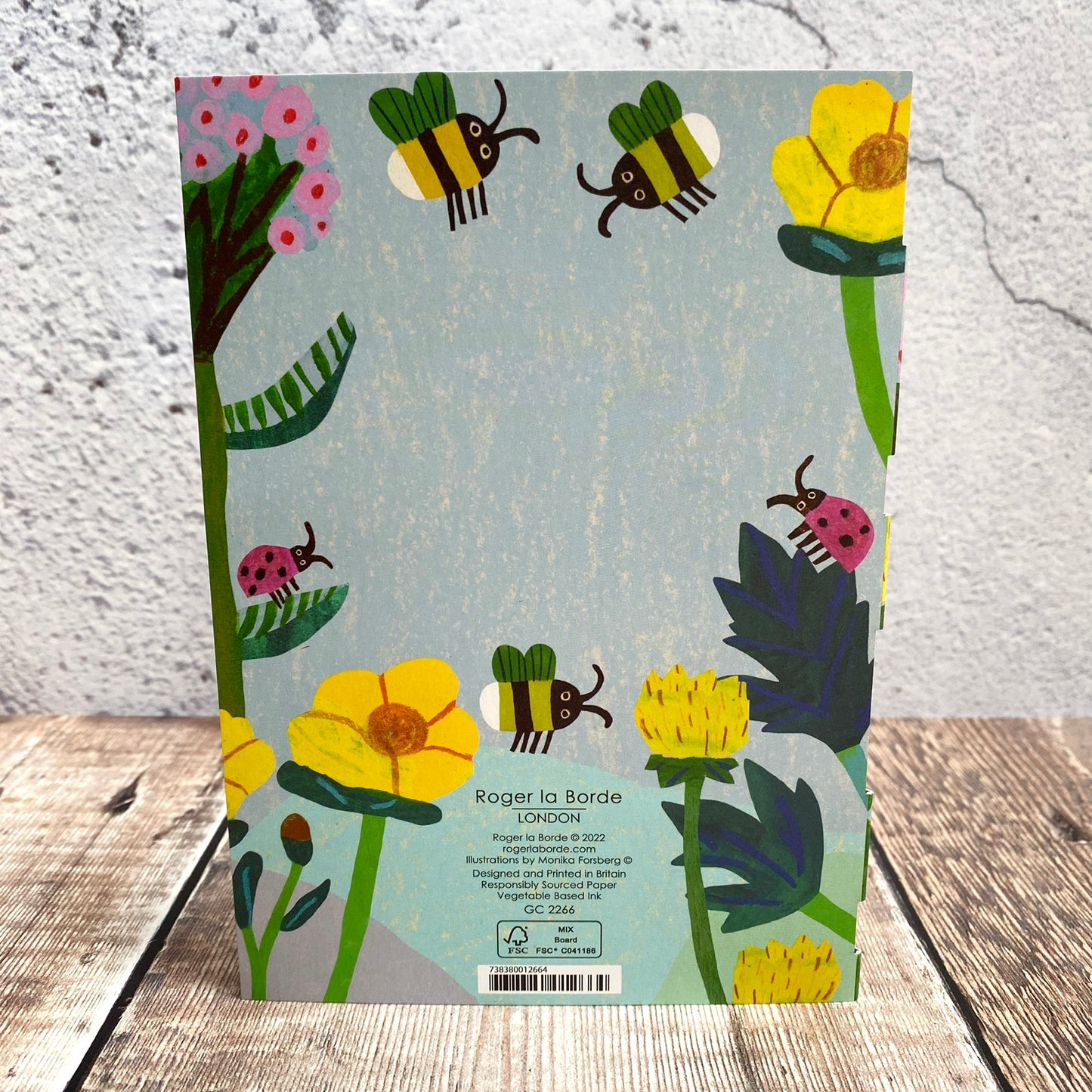 Bee, Ladybird and Starflower Lasercut Card, by Monika Fordsberg GC2266