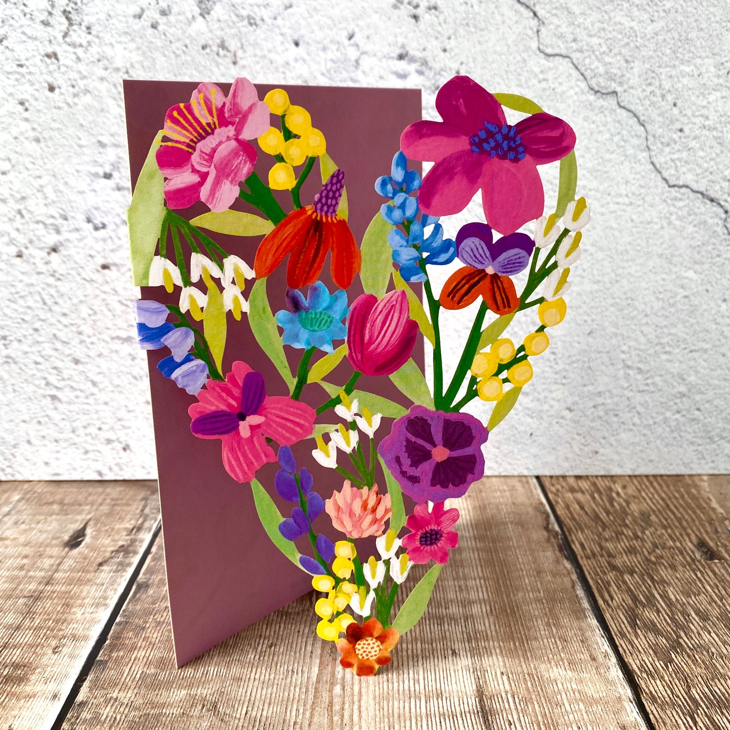 NEW Spring Flower Heart Lasercut Card by Katie Vernon GC2468