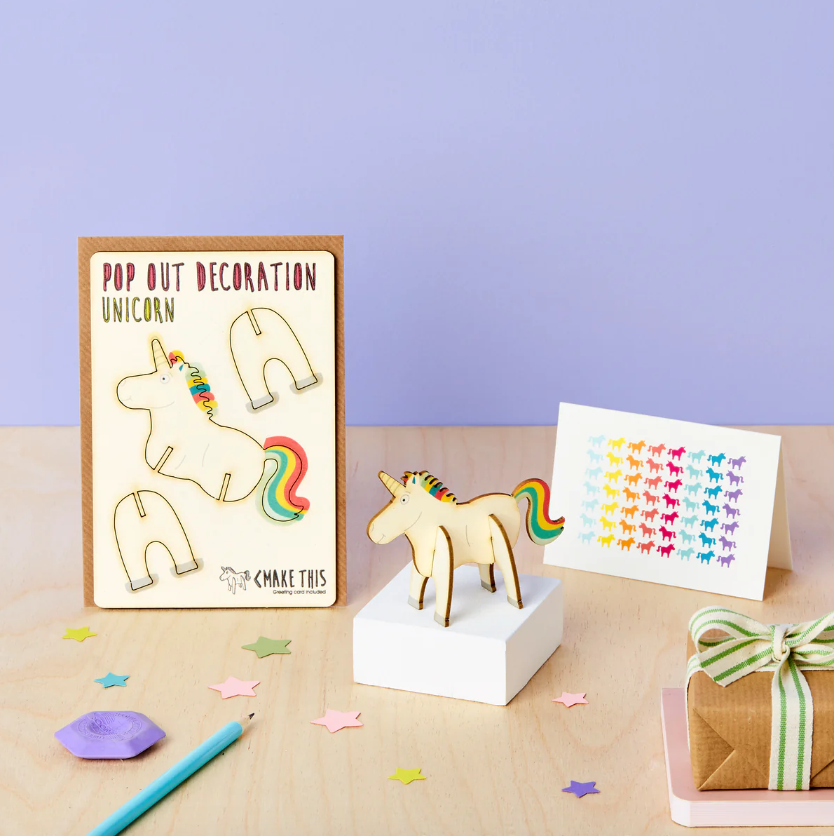 Unicorn Pop Out Decoration and Card