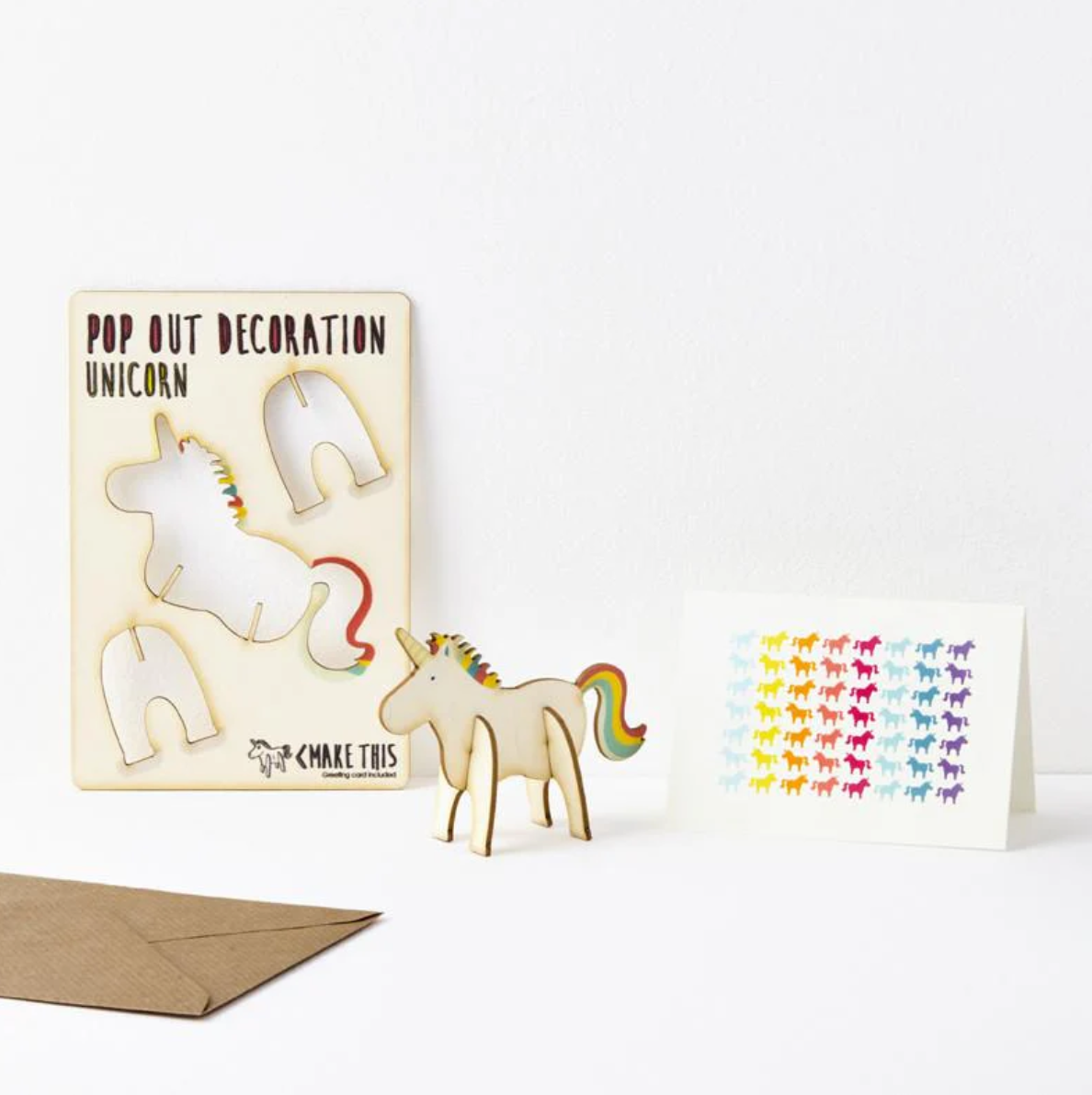 Unicorn Pop Out Decoration and Card