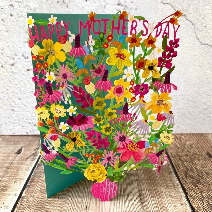Vase of Blooms Mother's Day Lasercut Card by Katie Vernon GC2462M