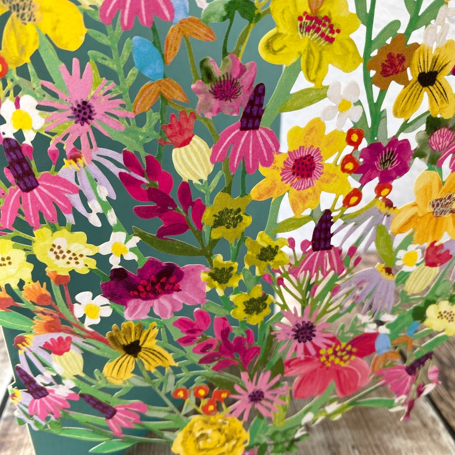 Vase of Blooms Mother's Day Lasercut Card by Katie Vernon GC2462M