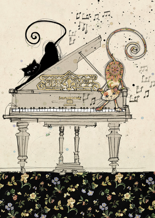 Piano Cats by Jane Crowther H011