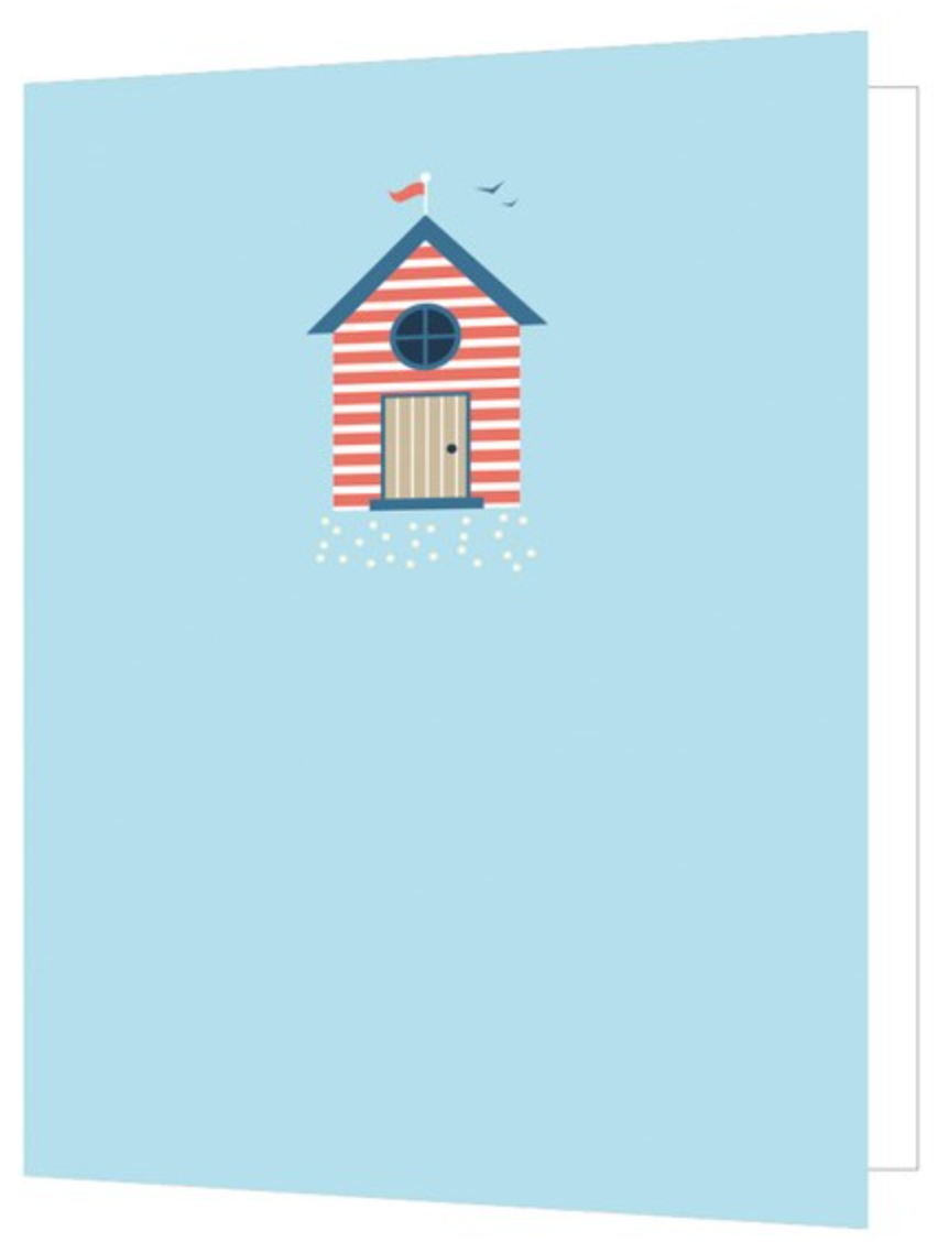 Beach Hut, Bright New Things Mini Card, BNT53