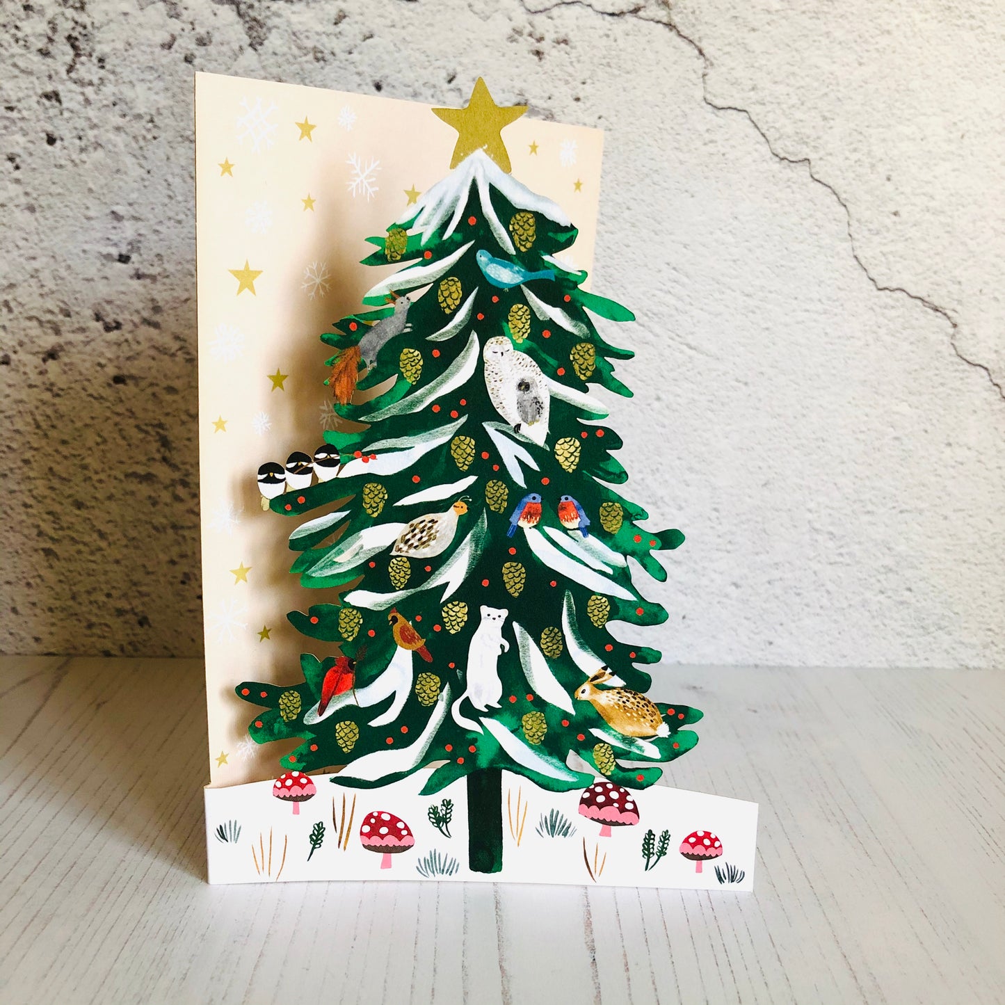 Christmas Conifer Lasercut Christmas Card by Katie Vernon GCX963