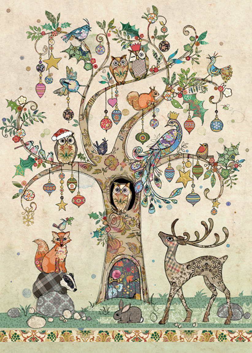 Festive Tree and Animals Pack (Five Cards) DC025