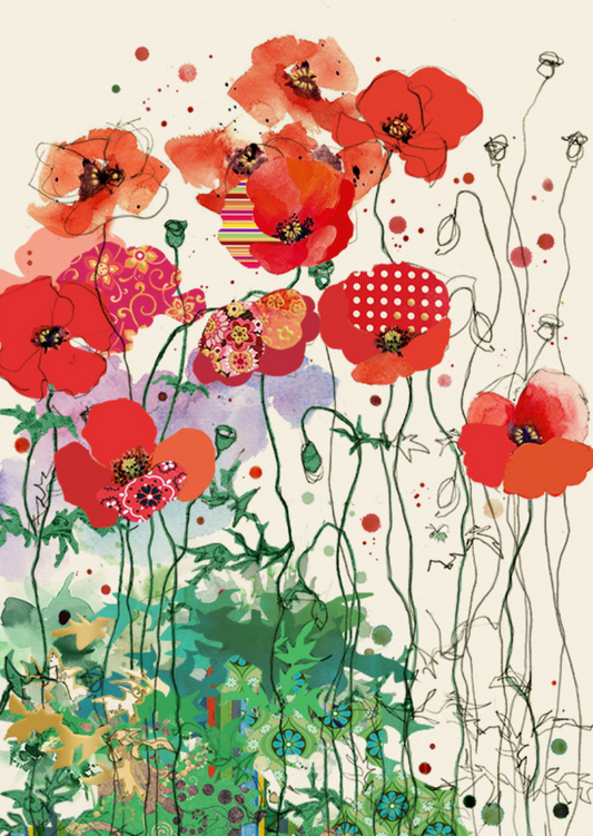 Red Field Poppies by Jane Crowther B031