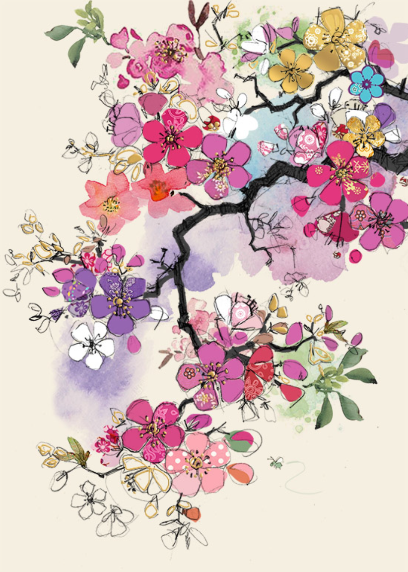 Pink Blossom by Jane Crowther B036