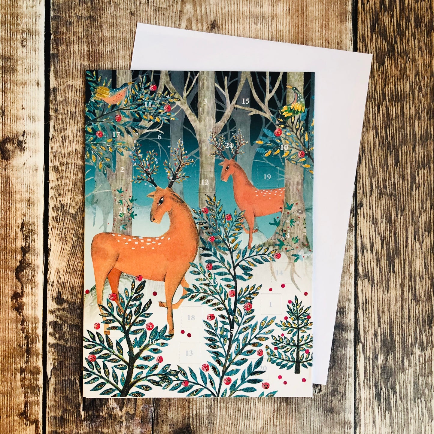 Magnificent Deer Mini Advent Calendar Card by Jane Ray ACC064