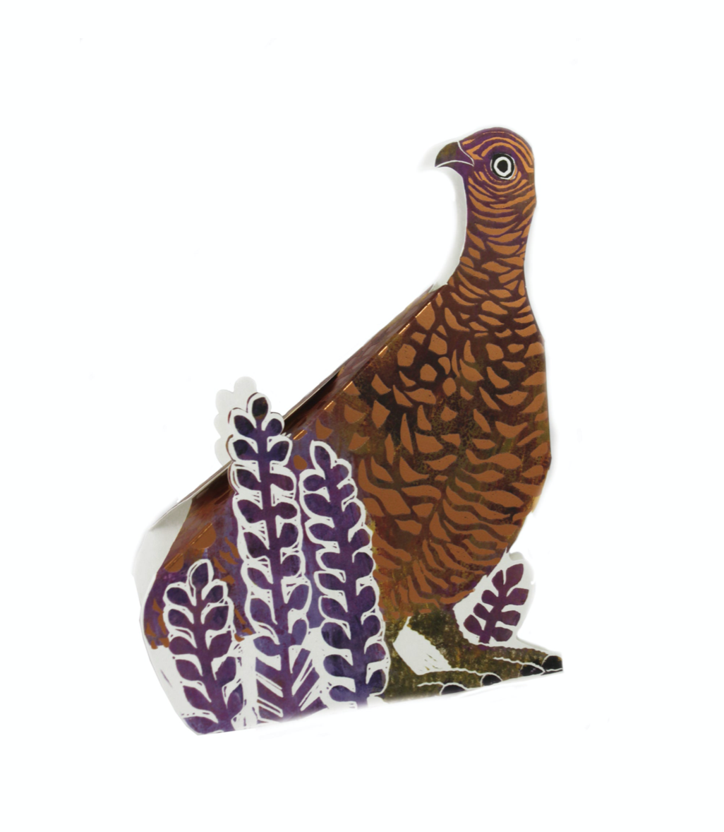 3D Grouse by Printmaker Judy Lumley