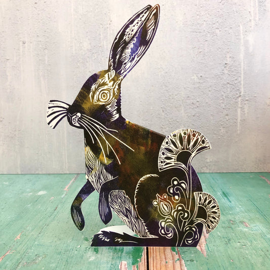 3D Hare by Printmaker Judy Lumley
