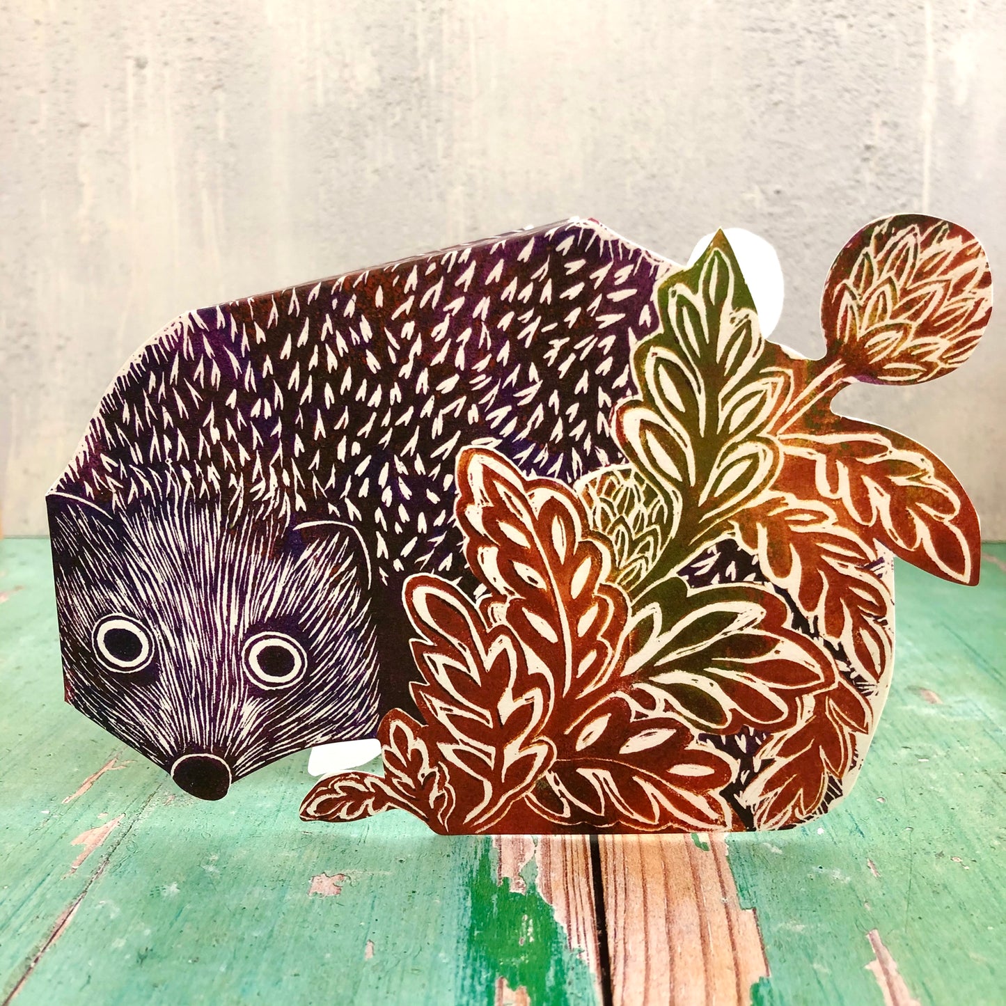 3D Hedgehog by Printmaker Judy Lumley