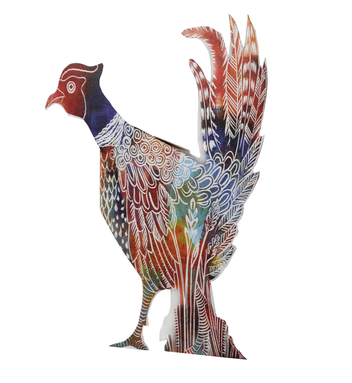 3D Pheasant by Printmaker Judy Lumley