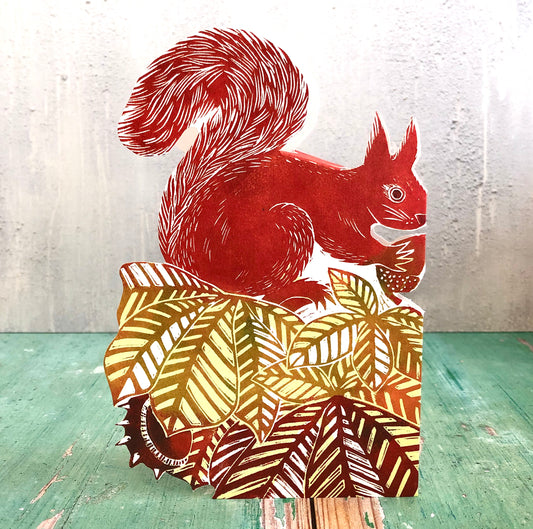 3D Squirrel by Printmaker Judy Lumley
