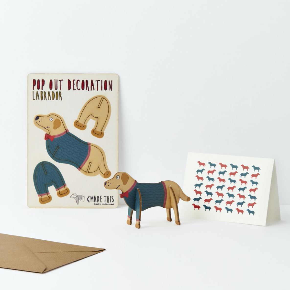 Labrador Pop Out Decoration and Card