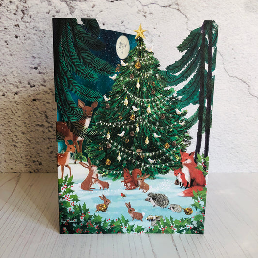 Let it Snow Lasercut Christmas Card by Jane Newland GCX957