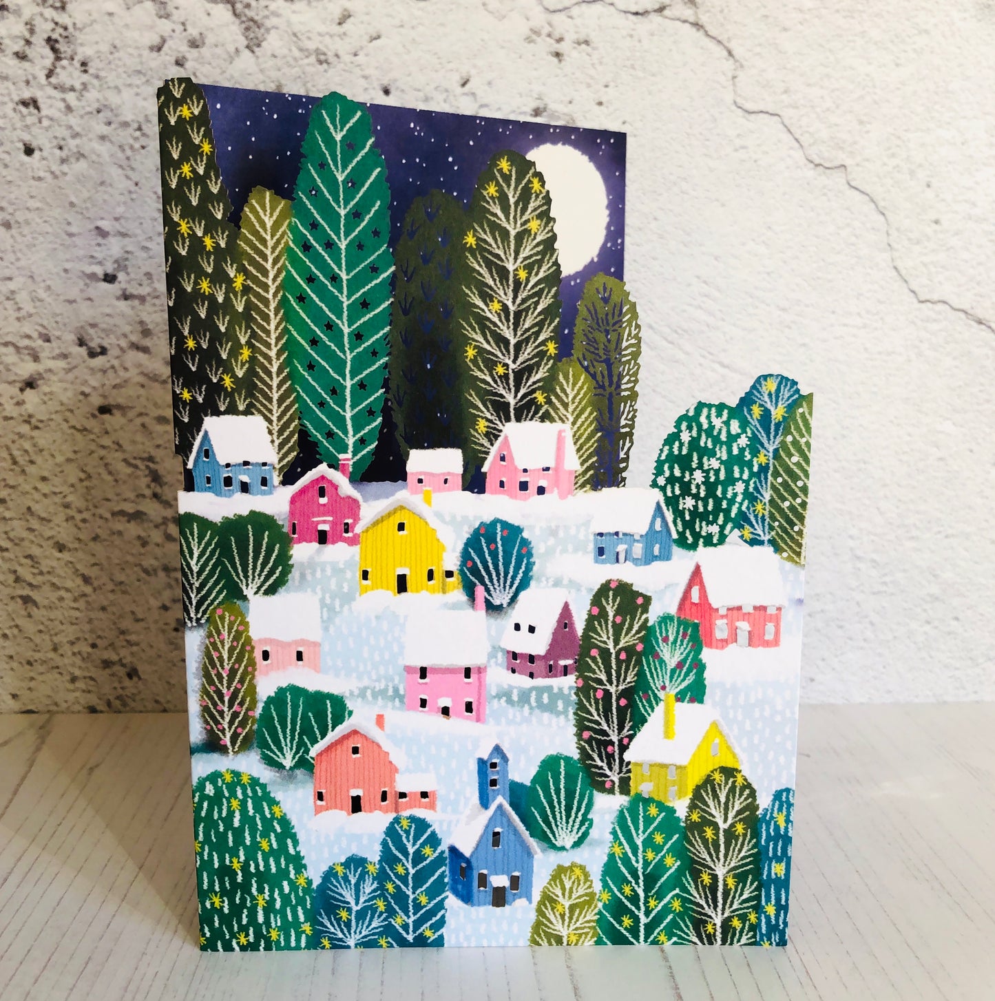 Little Houses Lasercut Christmas Card by Jane Newland GCX958