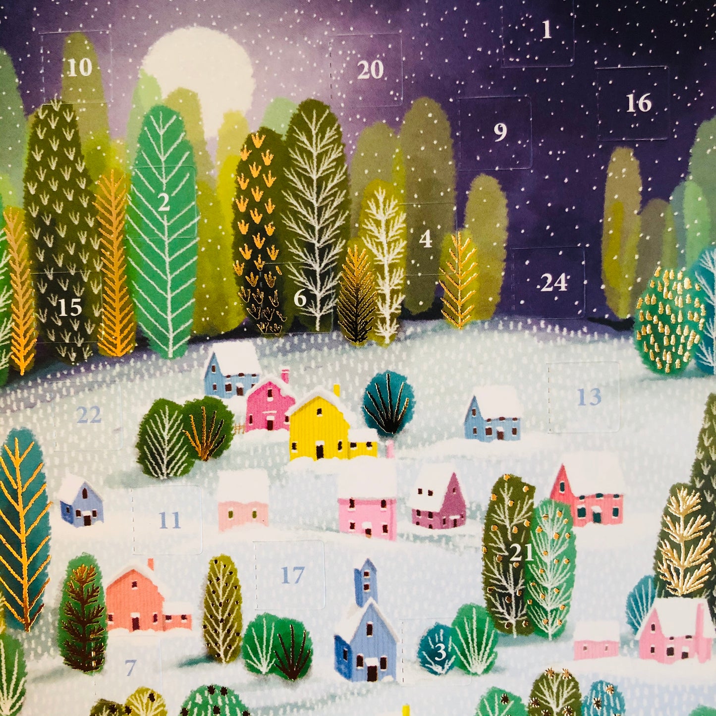 Little Houses Mini Advent Calendar Card by Jane Newland ACC070
