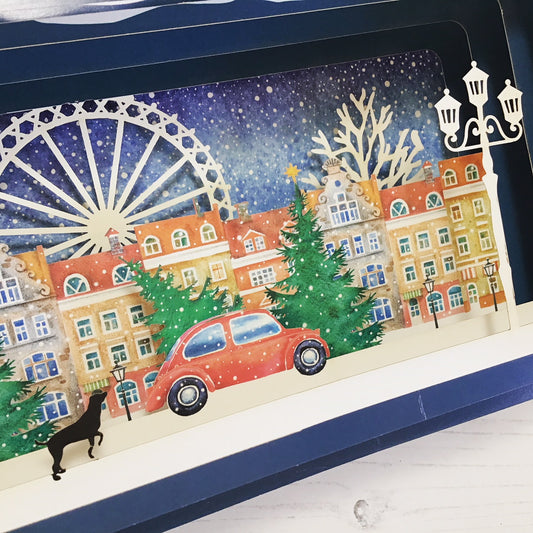 Message in a Bottle 3D Card - Home for Christmas XMIB007