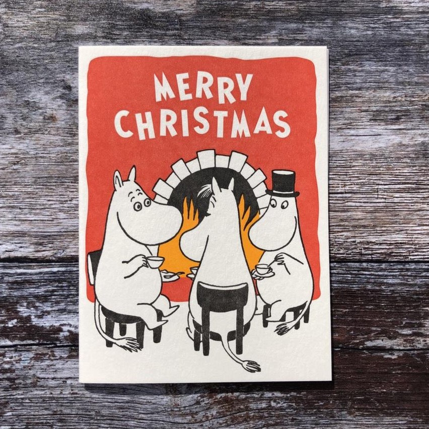 Moomin Happy Christmas Letterpress Card
