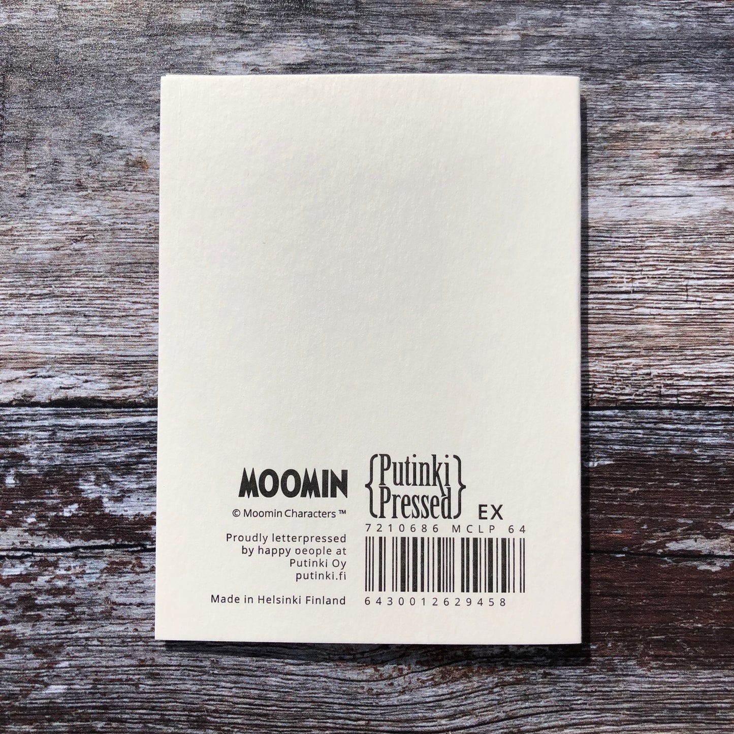 Moomin Potatoes and Dream Letterpress Card GLP036