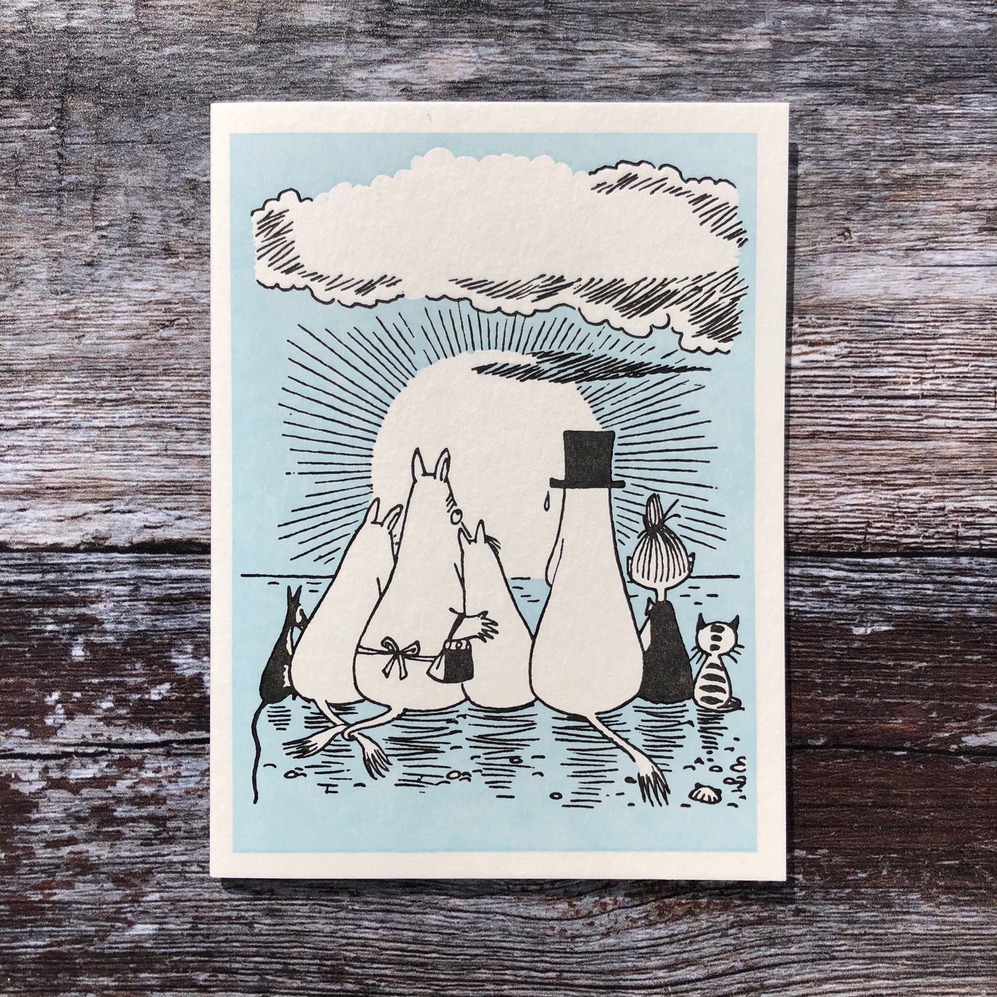 Moomin Sunset Letterpress Card GLP049