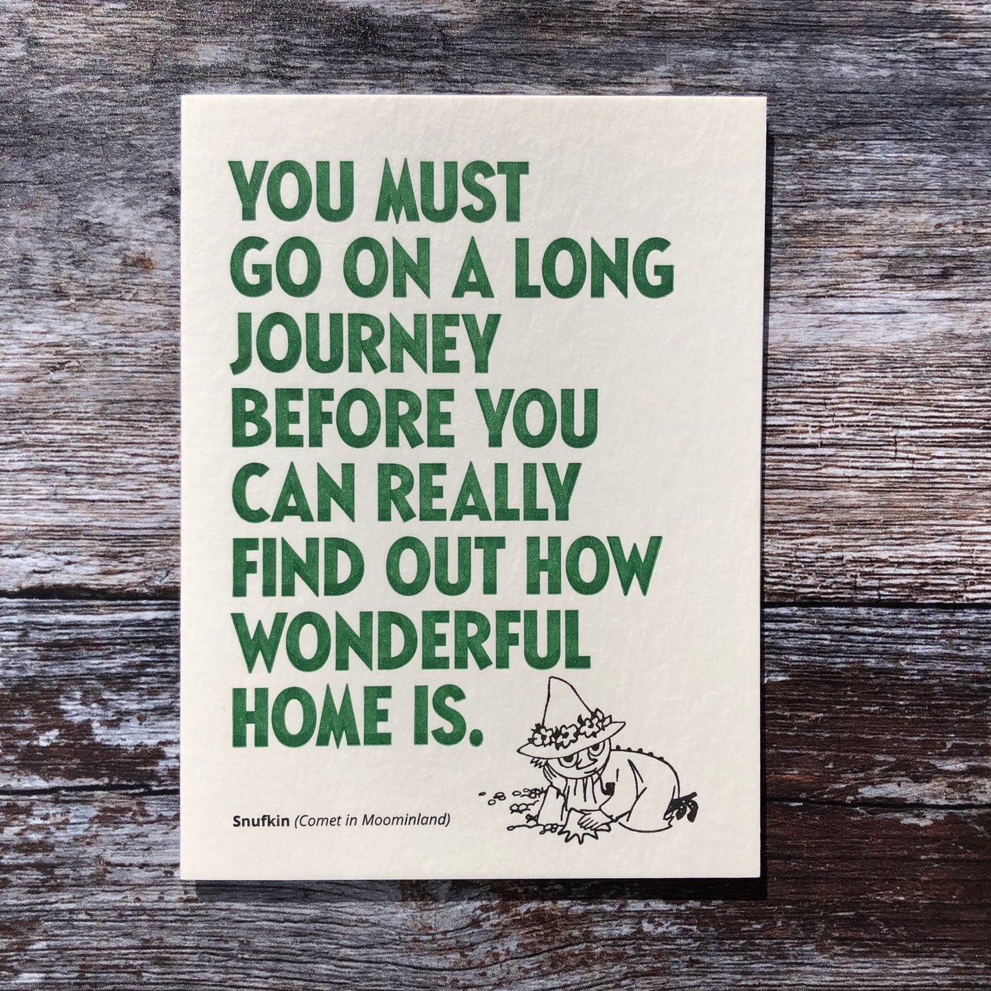 Moomin Wonderful Home Letterpress Card
