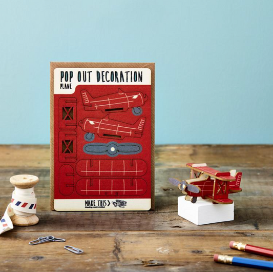 Aeroplane Pop Out Decoration and Card