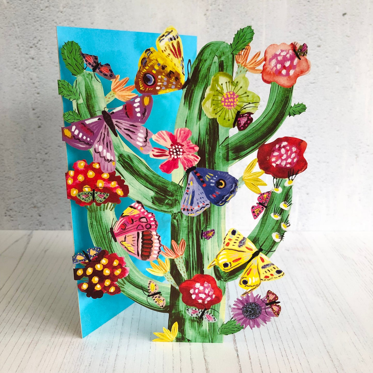 Cactusland (Butterflies) Lasercut Card by Kate Vernon GC2258