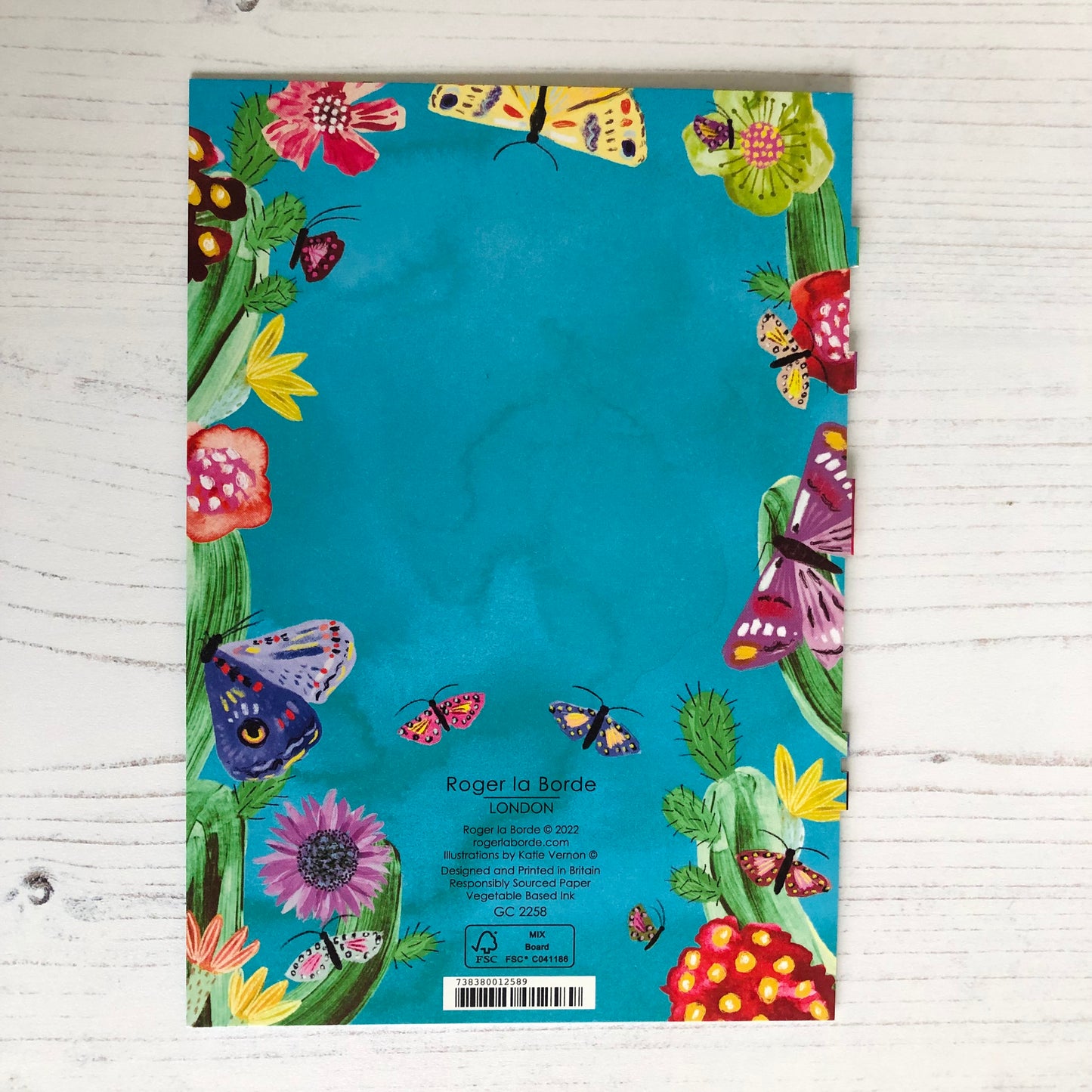 Cactusland (Butterflies) Lasercut Card by Kate Vernon GC2258