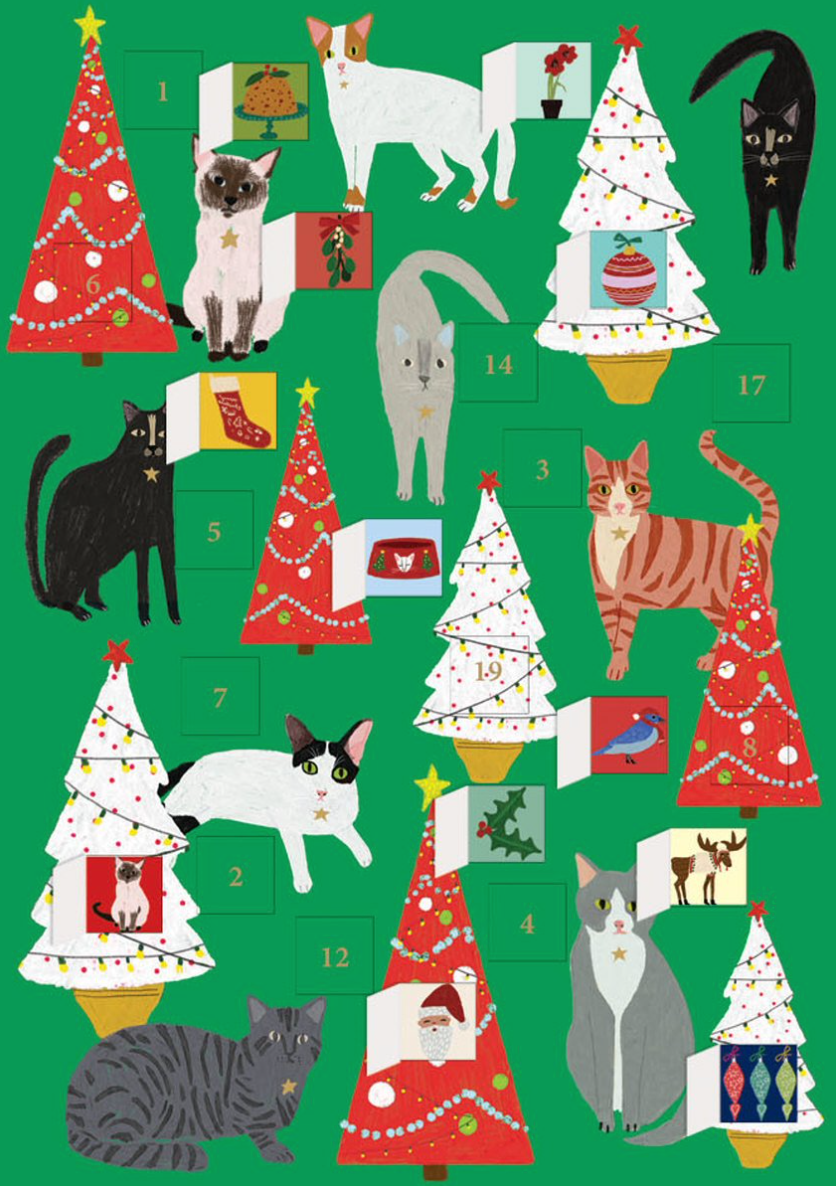 Cat Palais Mini Advent Calendar Card by Anne Bentley ACC081