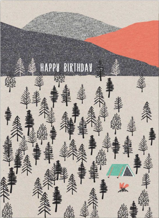 Happy Birthday Wild Camping, Black Lines, BLK17