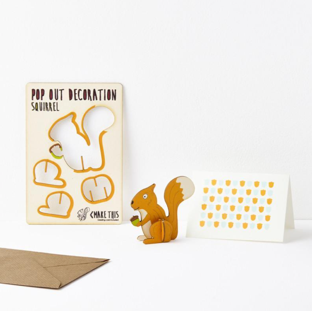 Squirrel Pop Out Decoration and Card