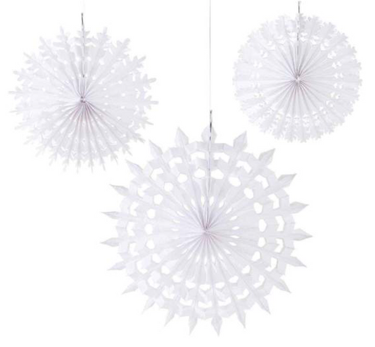 Talking Table Snowflake Honeycomb Paper Decorations