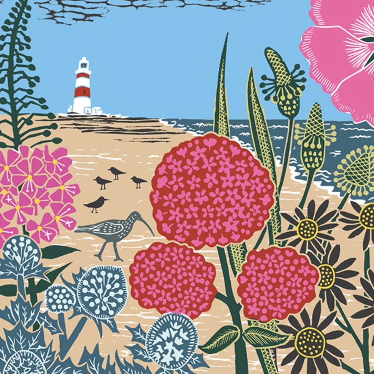 Beach and Lighthouse by Kate Heiss, Nature Trail NT08A