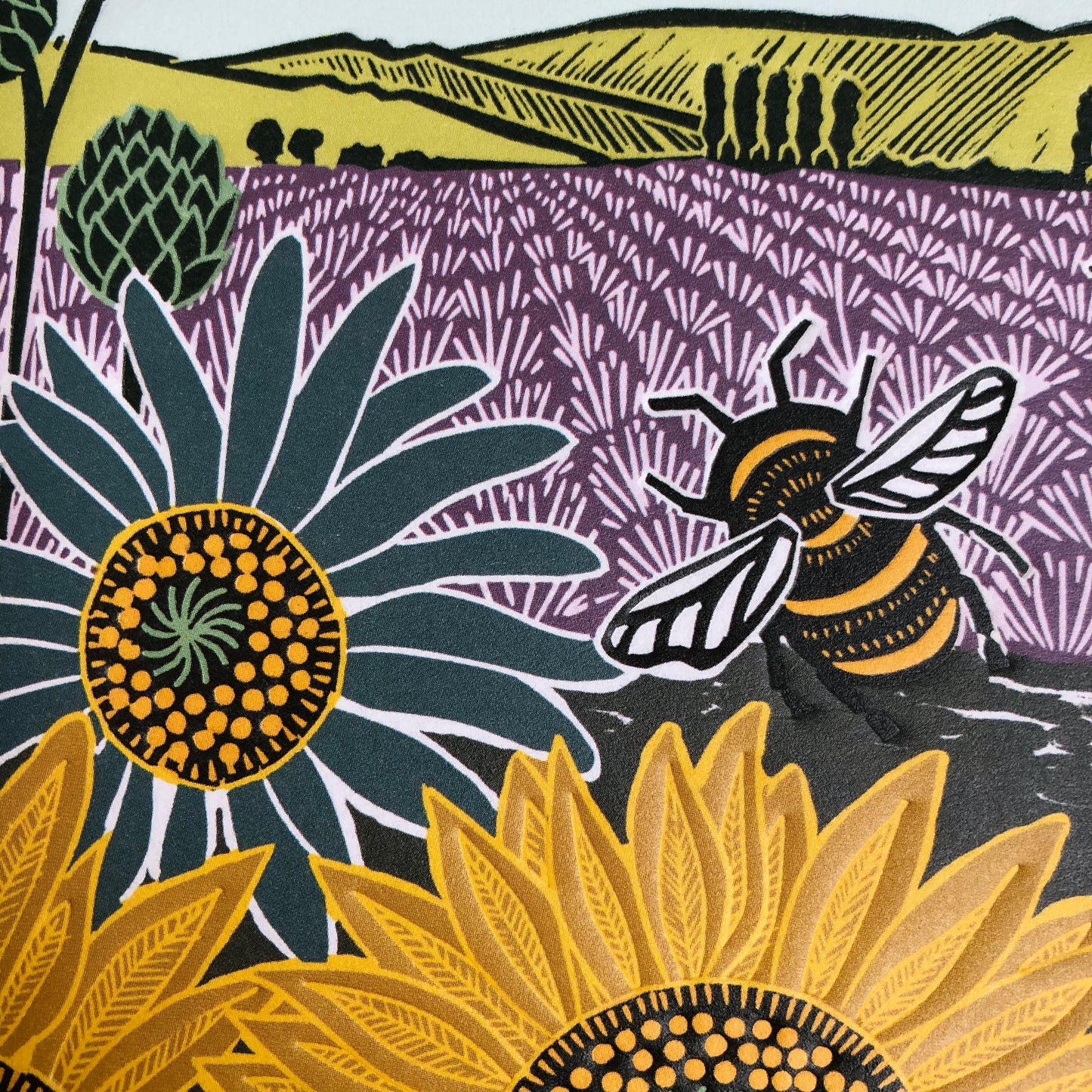 Sunflowers and Bees by Katie Heiss, Nature Trail NT09A