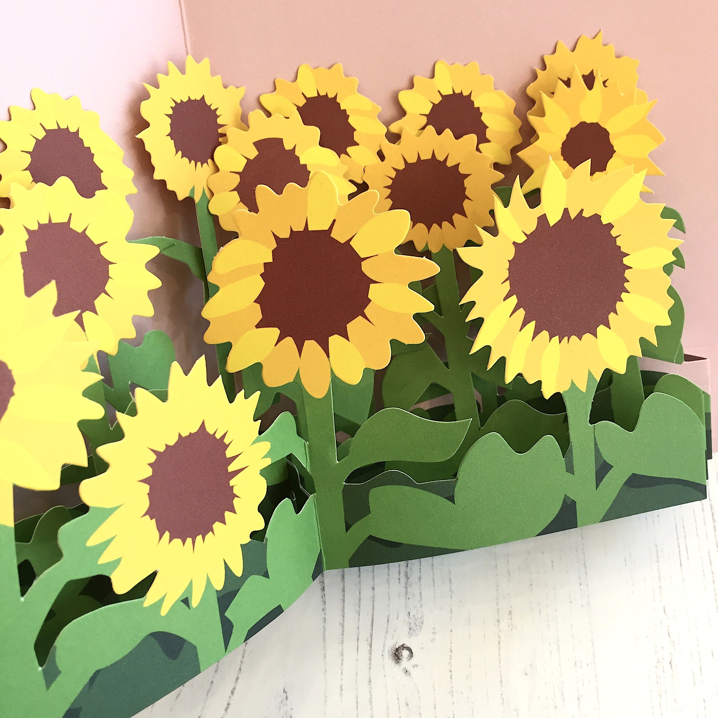 Pop Up 3D Field of Sunflowers Card by Two To Tango – Paper Turtle