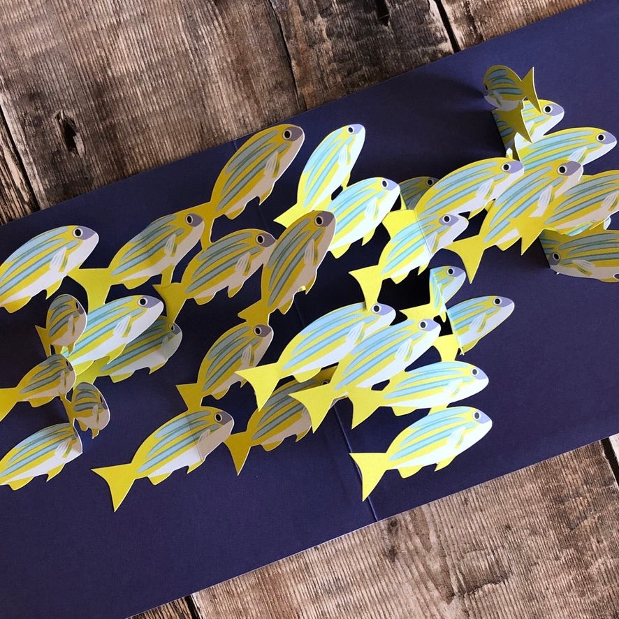 Pop Up 3D School of Fish Card by Two To Tango