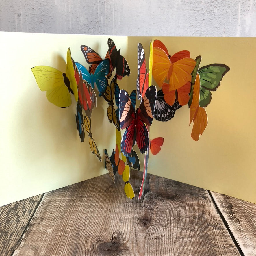 Pop Up 3D Kaleidoscope Butterfly Card