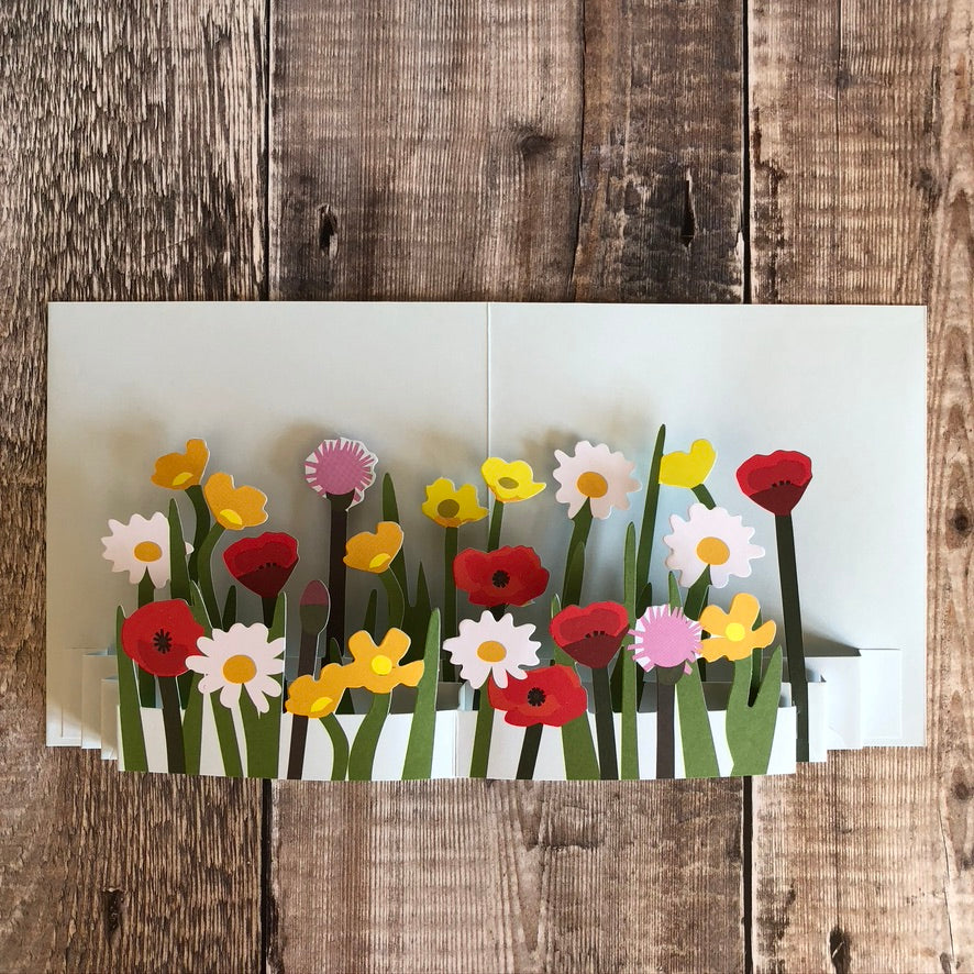 Pop Up 3D Field of Wild Flowers Card by Two To Tango