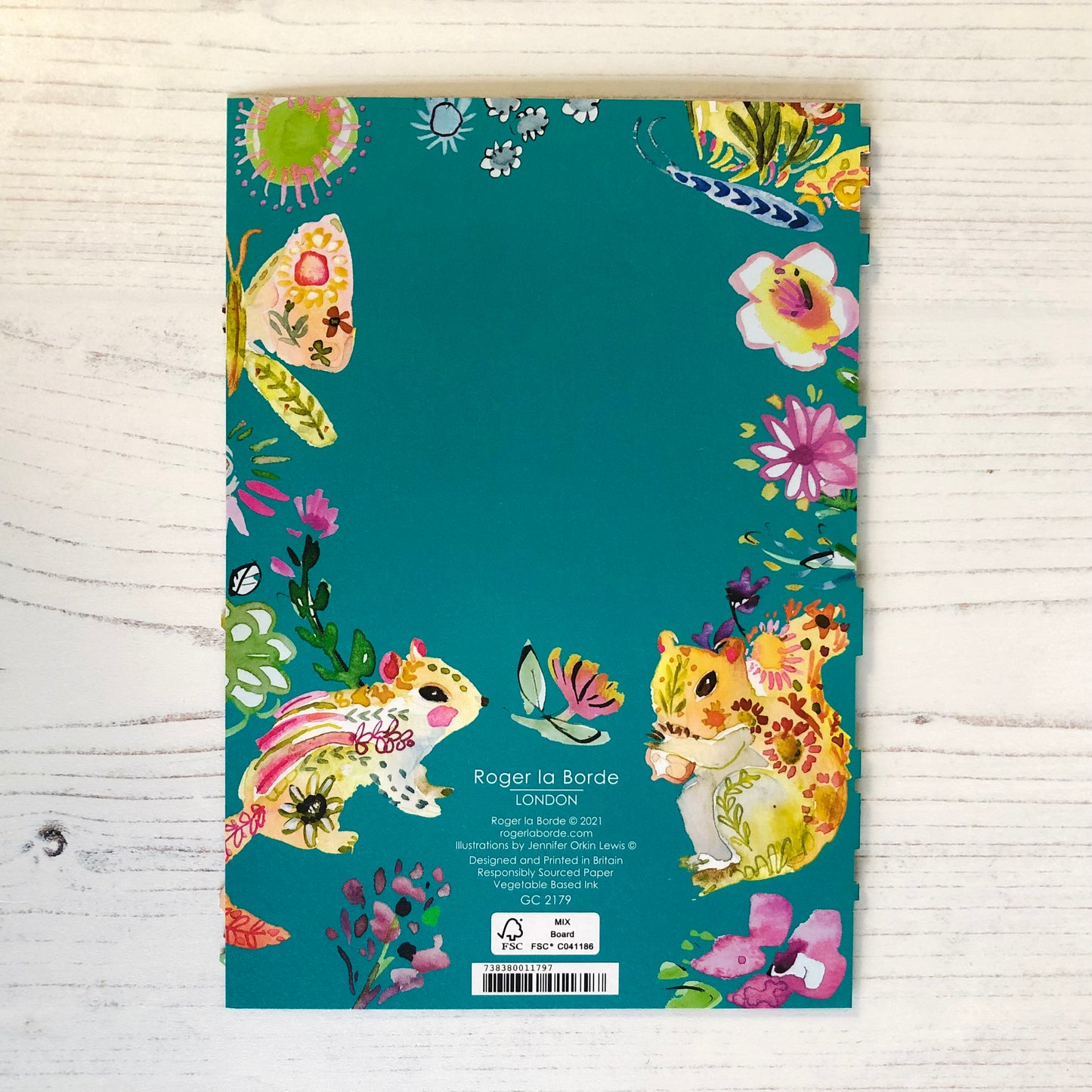 Wild Batik Flowers Lasercut Card by Jennifer Orkin Lewis GC2179
