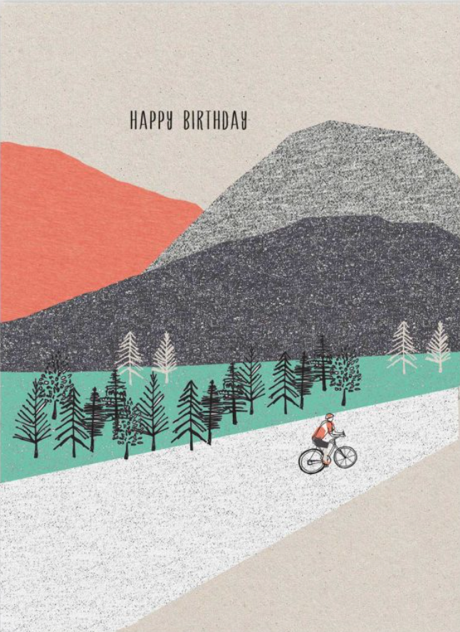 Happy Birthday Bike, Black Lines, BLK25