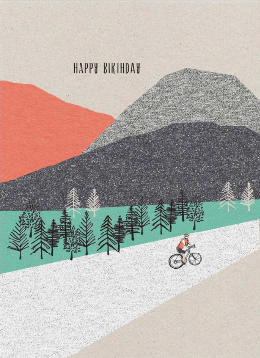 Happy Birthday Bike, Black Lines, BLK25